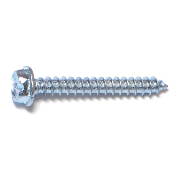 Midwest Fastener Sheet Metal Screw, #8 x 1-1/4 in, Zinc Plated Steel Flange Hex Head Slotted Drive, 100 PK 02927 - main